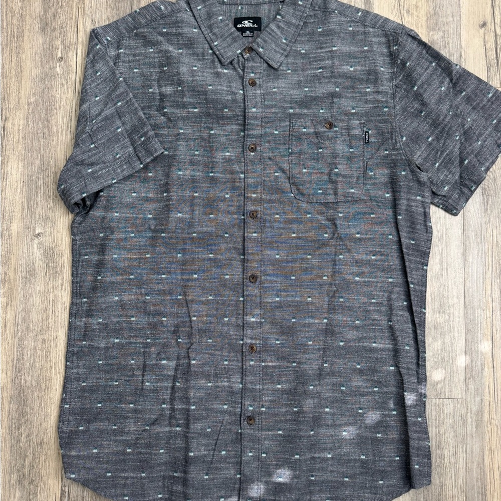 O'Neill Men's Gray Button Down Shirt